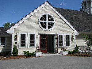 The red doors of Holy Cross symbolize sanctuary or safety.