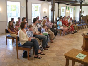 The congregation at Holy Cross is a mix of people from the area.