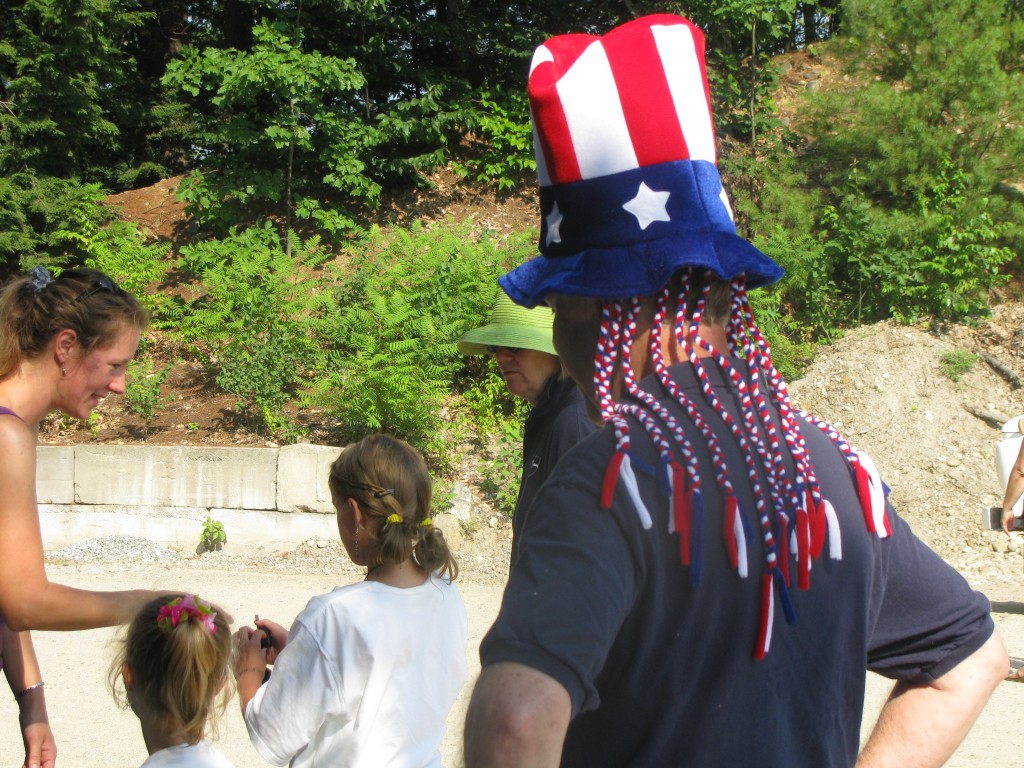 Fr. John wore an Uncle Sam hat complete with patriotic dreadlocks.