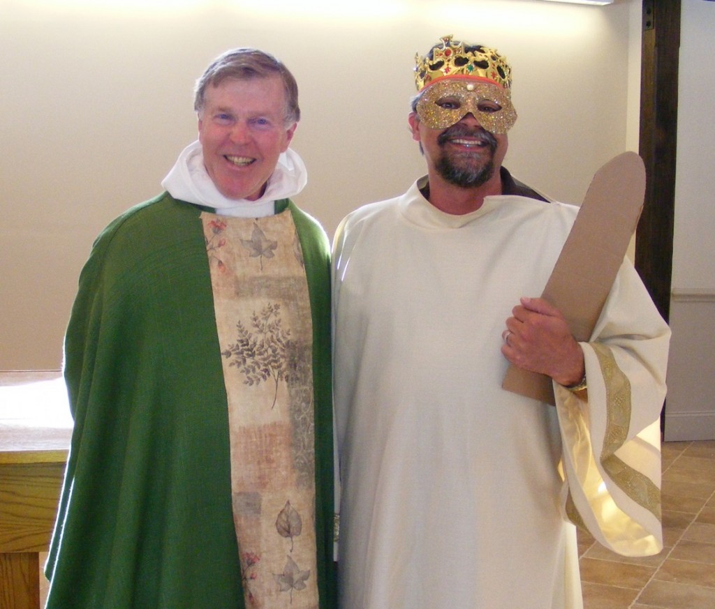 Fr. John poses with the Lord God.